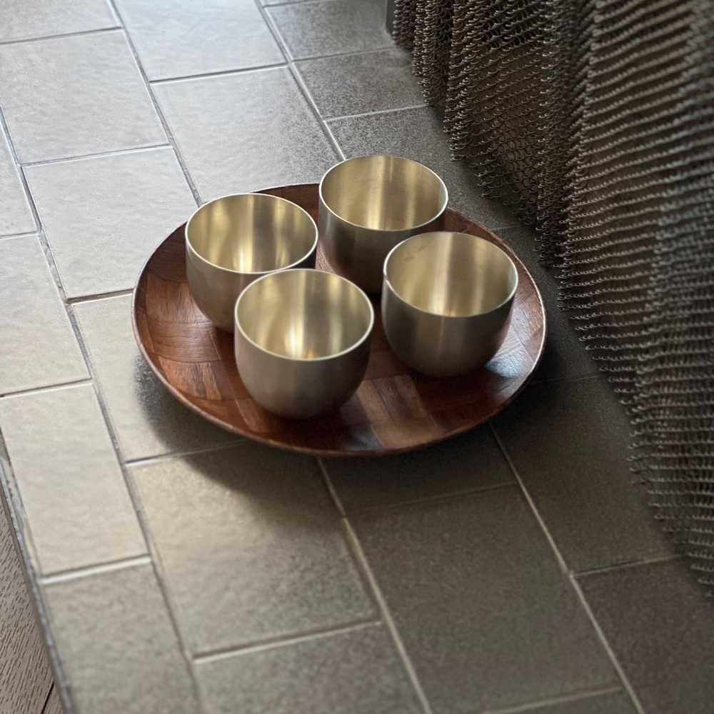 MCM Vintage Chrome Cups, Four